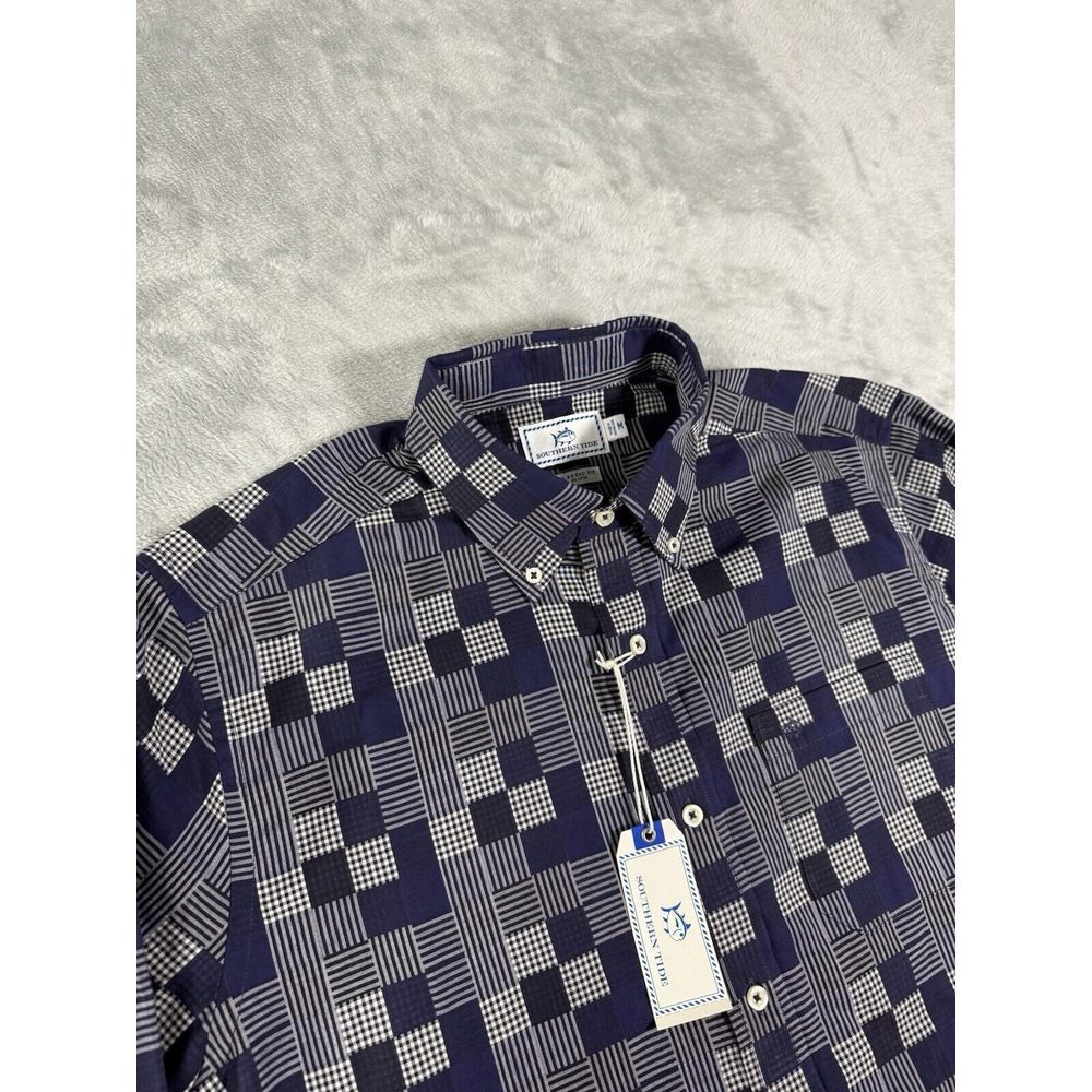Southern Tide Shirt Men's Medium Bombay Runner Plaid Classic Fit‎ Button Up